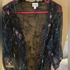 Lularoe Lace Embroidered cover up